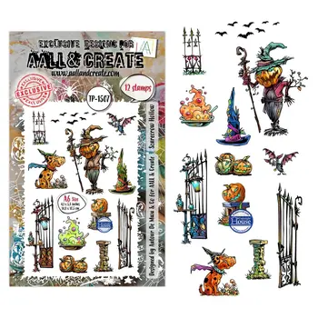 AALL & CREATE AALL & CREATE AUTOUR DE MWA #1507 SCARECROW HOLLOW A6 CLEAR STAMP SET
