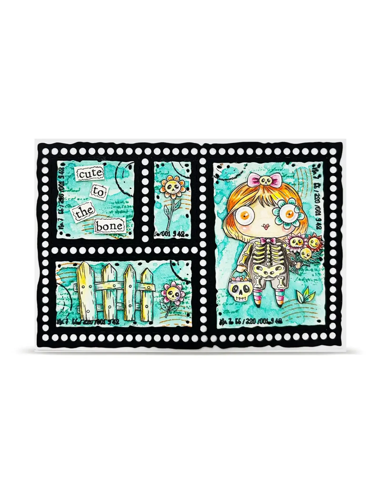 AALL & CREATE AALL & CREATE JANET KLEIN #1418 CUTE TO THE BONE A7 CLEAR STAMP SET