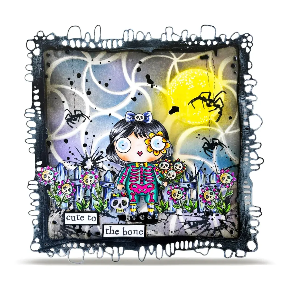 AALL & CREATE AALL & CREATE JANET KLEIN #1418 CUTE TO THE BONE A7 CLEAR STAMP SET