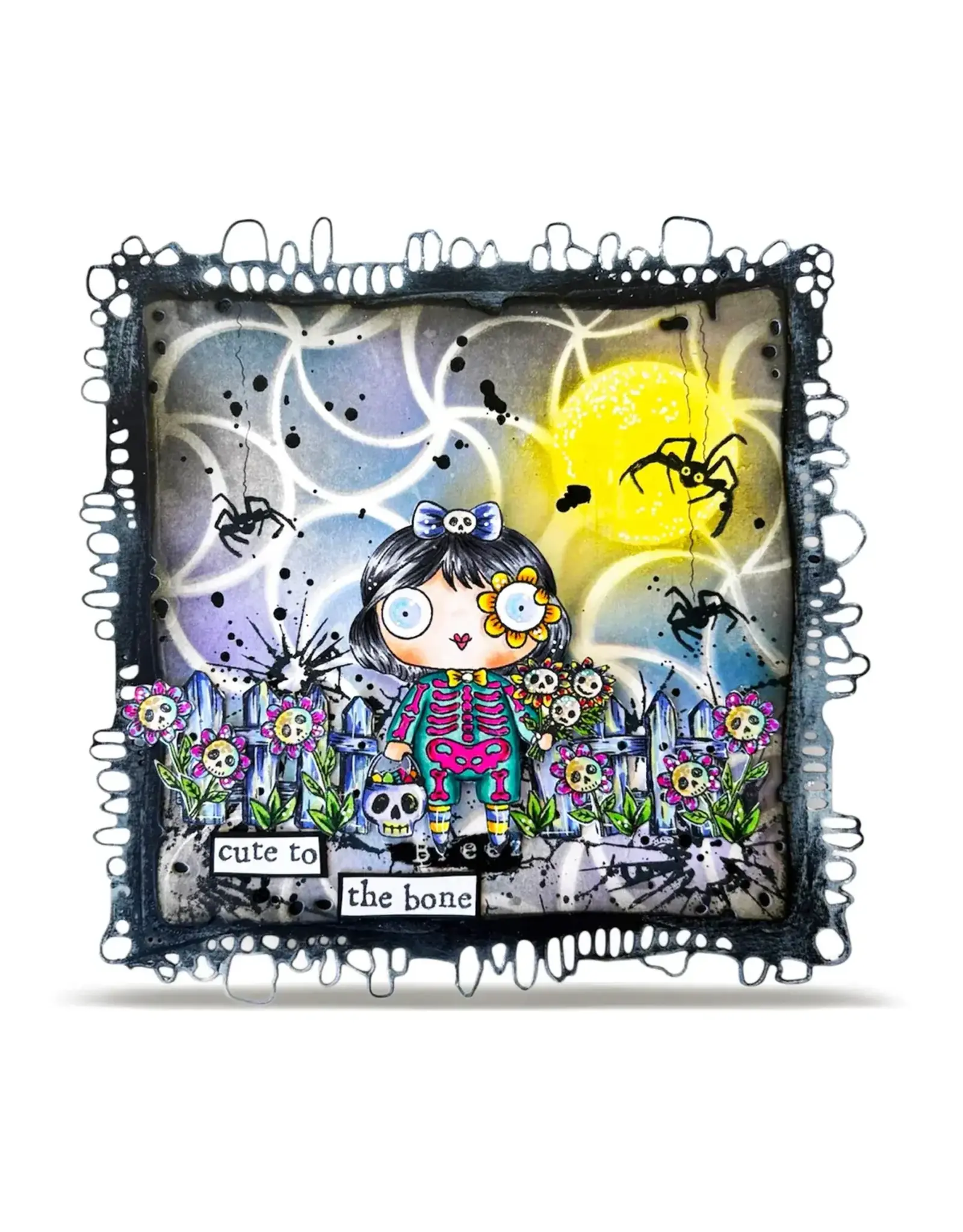AALL & CREATE AALL & CREATE JANET KLEIN #1418 CUTE TO THE BONE A7 CLEAR STAMP SET