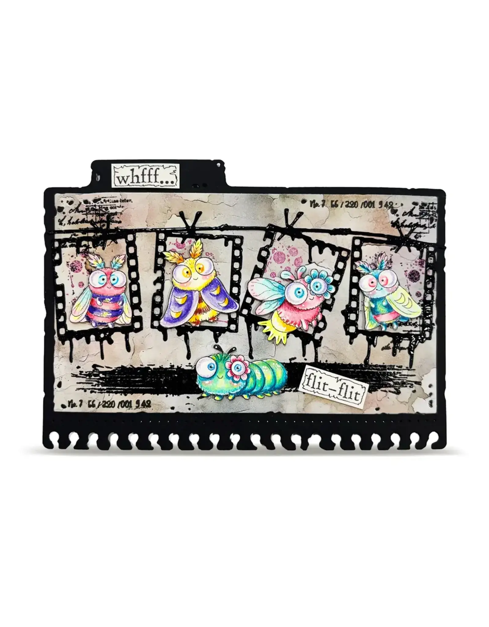 AALL & CREATE AALL & CREATE JANET KLEIN #1417 WHIFF 'N WINGS A7 CLEAR STAMP SET