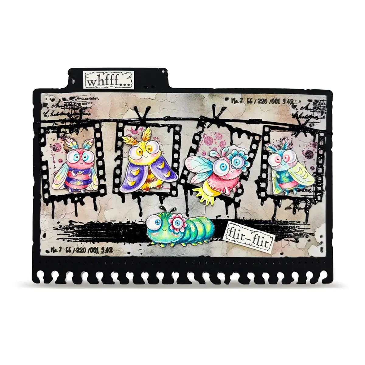 AALL & CREATE AALL & CREATE JANET KLEIN #1417 WHIFF 'N WINGS A7 CLEAR STAMP SET