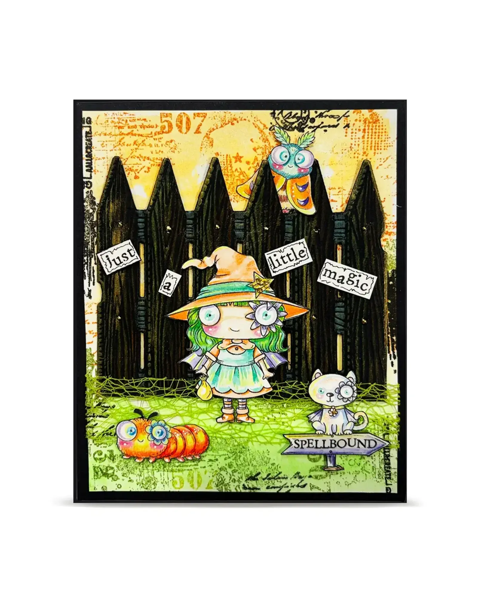 AALL & CREATE AALL & CREATE JANET KLEIN #1417 WHIFF 'N WINGS A7 CLEAR STAMP SET