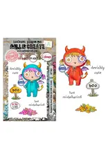 AALL & CREATE AALL & CREATE JANET KLEIN #1420 LIL' BOO A7 CLEAR STAMP SET