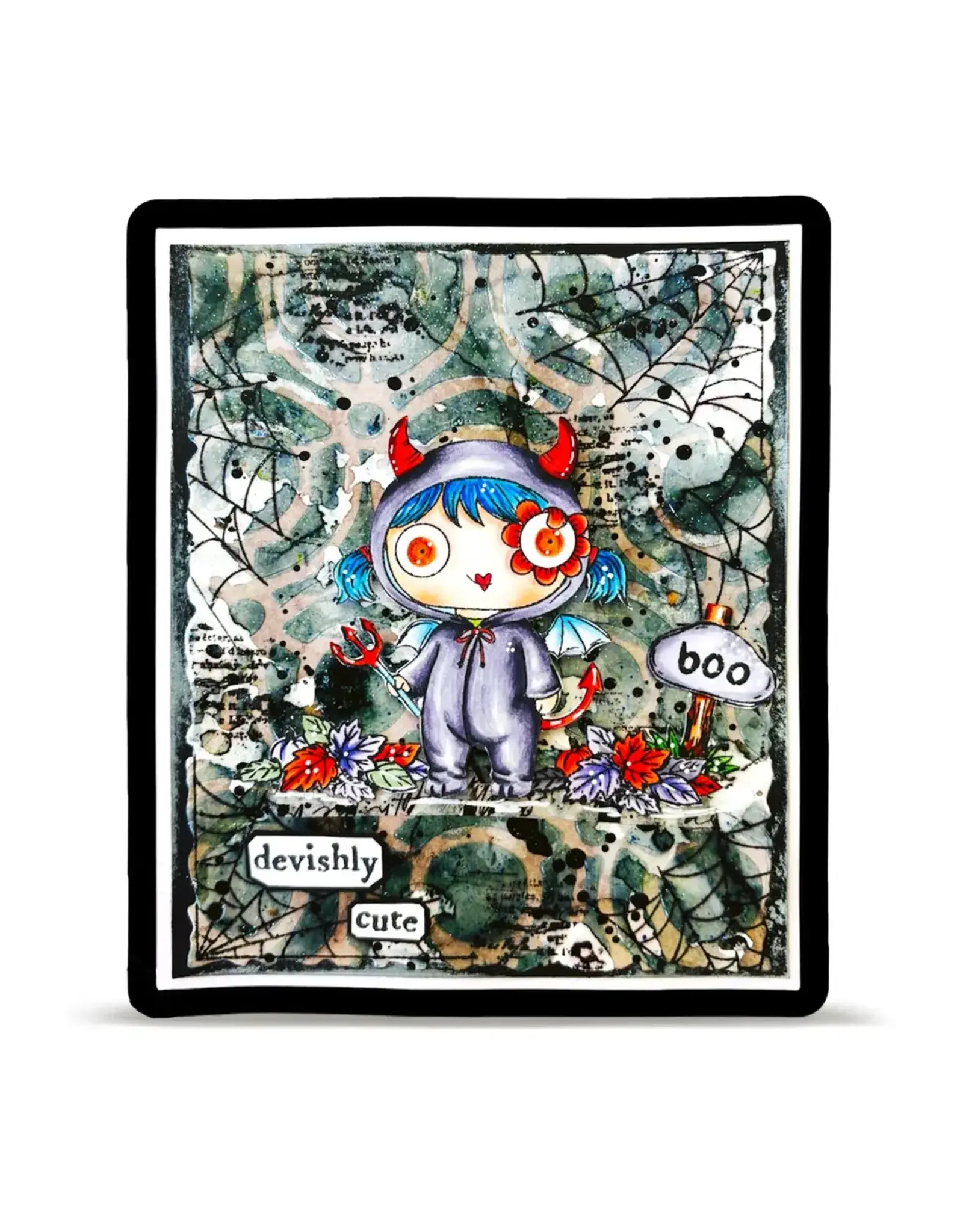 AALL & CREATE AALL & CREATE JANET KLEIN #1420 LIL' BOO A7 CLEAR STAMP SET