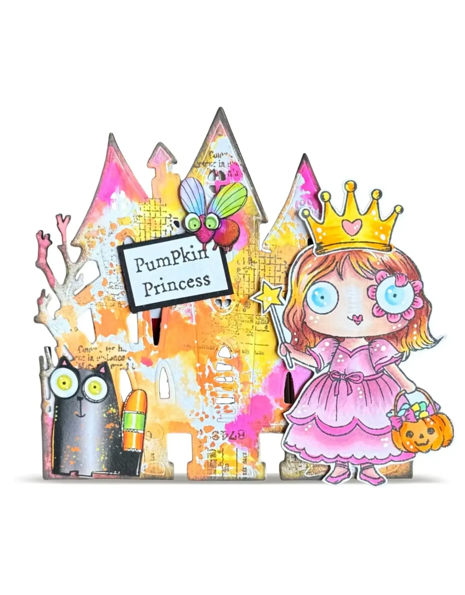AALL & CREATE AALL & CREATE JANET KLEIN #1423 PUMPKIN PRINCESS A7 CLEAR STAMP SET