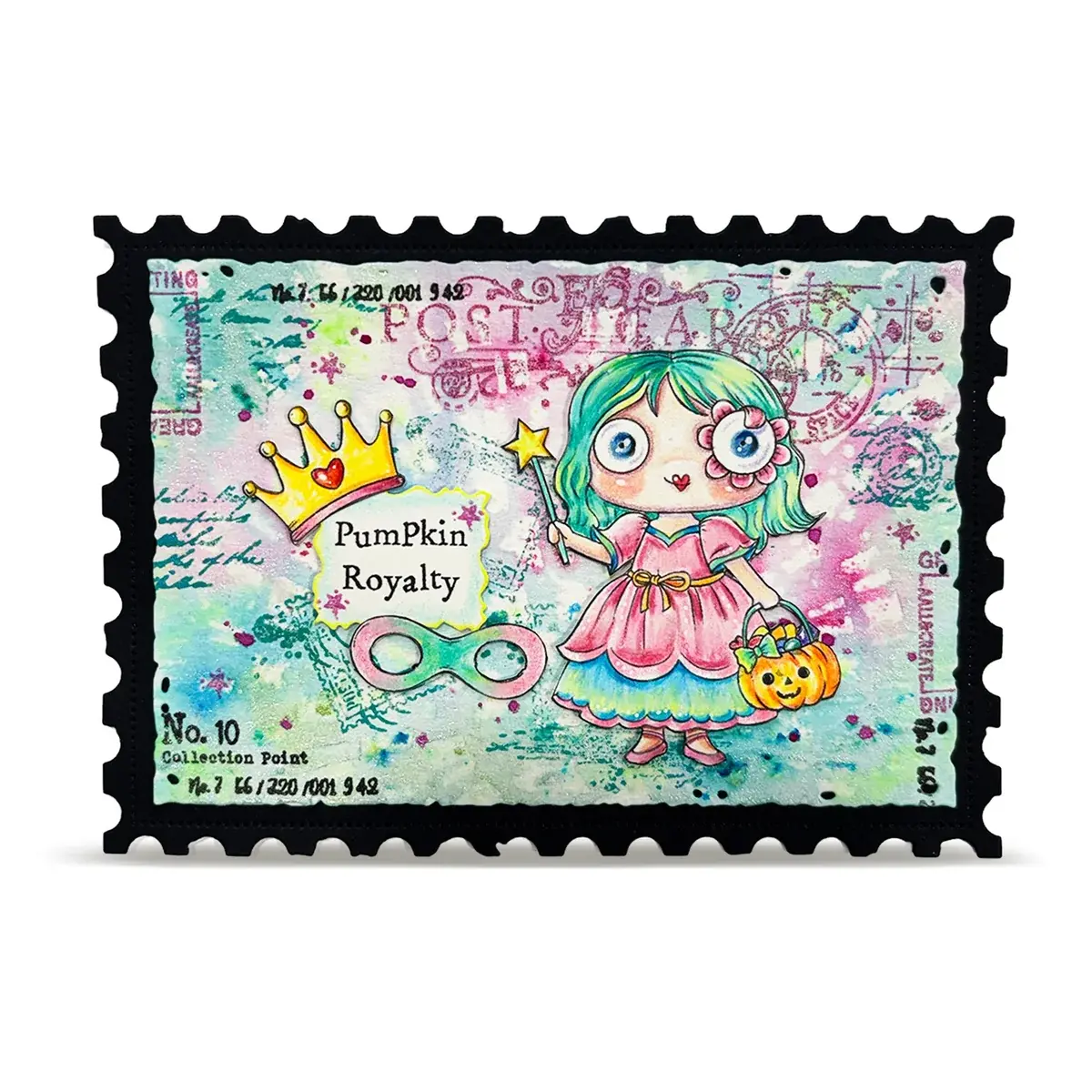 AALL & CREATE AALL & CREATE JANET KLEIN #1423 PUMPKIN PRINCESS A7 CLEAR STAMP SET