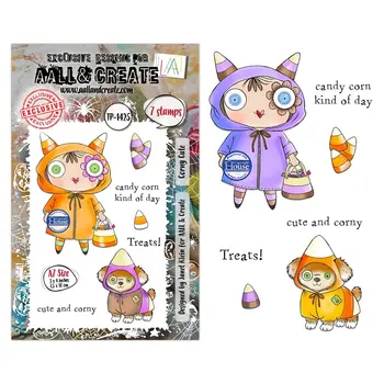 AALL & CREATE AALL & CREATE JANET KLEIN #1425 CORNY CUTE A7 CLEAR STAMP SET
