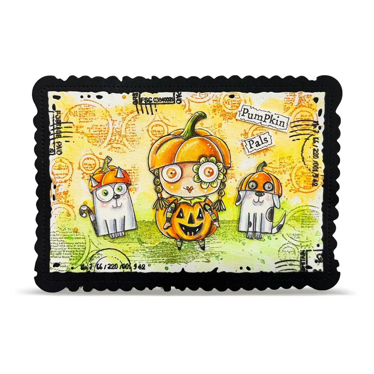 AALL & CREATE AALL & CREATE JANET KLEIN #1426 PUMPKIN PALS A7 CLEAR STAMP SET
