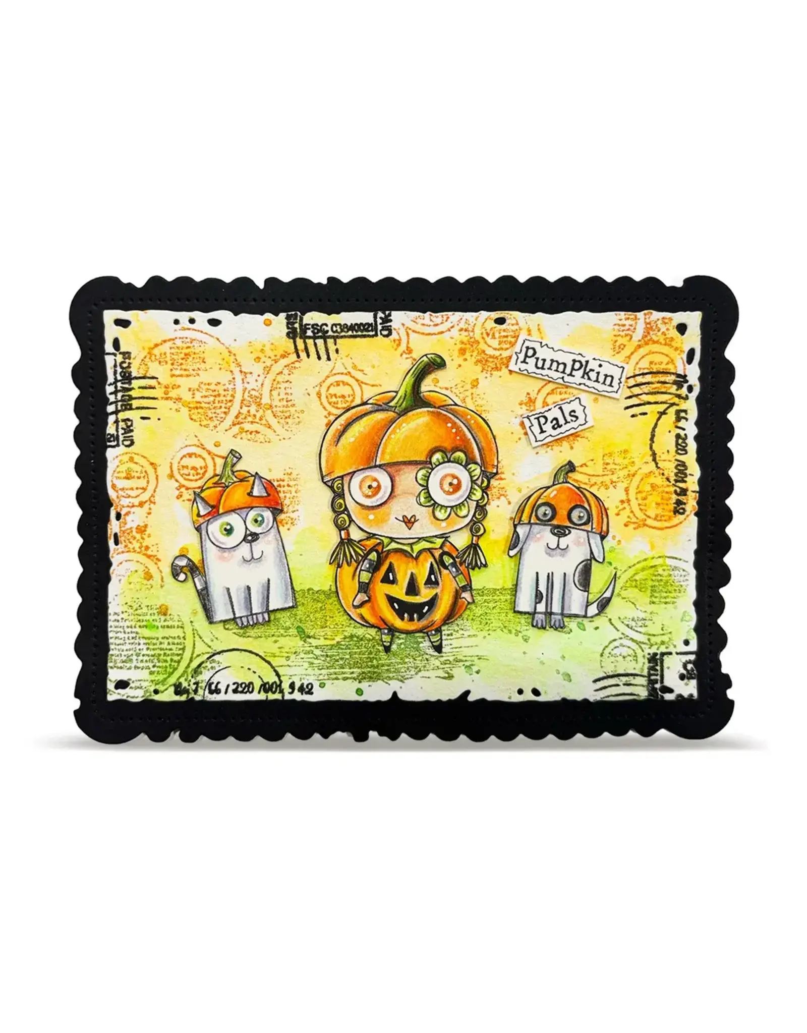 AALL & CREATE AALL & CREATE JANET KLEIN #1426 PUMPKIN PALS A7 CLEAR STAMP SET