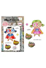 AALL & CREATE AALL & CREATE JANET KLEIN #1427 MIDNIGHT HERO A7 CLEAR STAMP SET