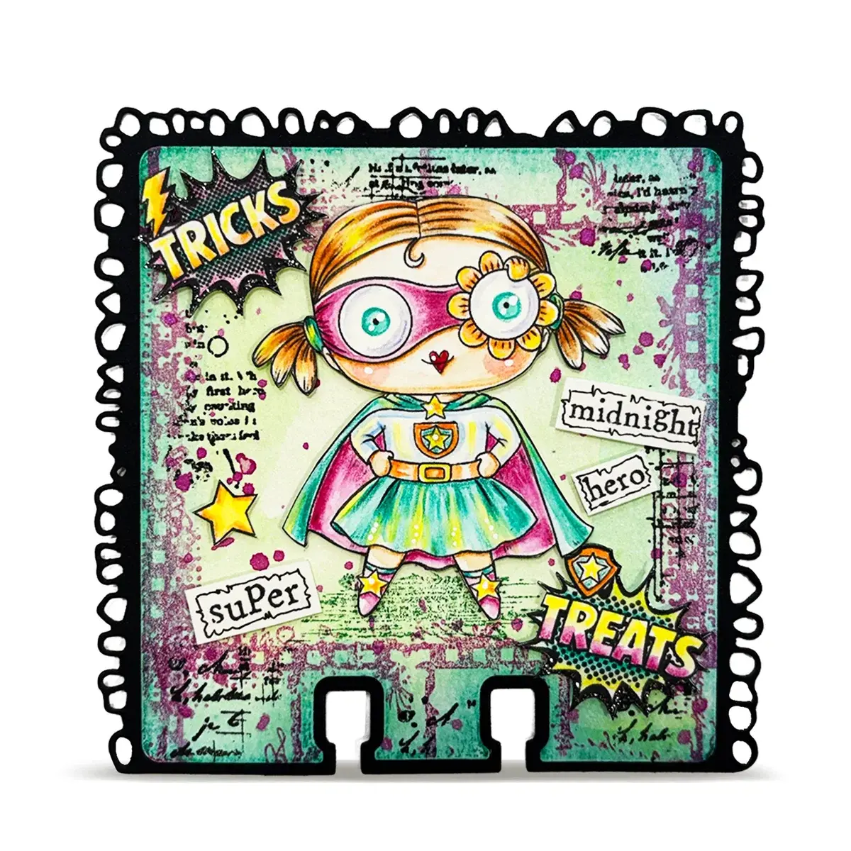 AALL & CREATE AALL & CREATE JANET KLEIN #1427 MIDNIGHT HERO A7 CLEAR STAMP SET