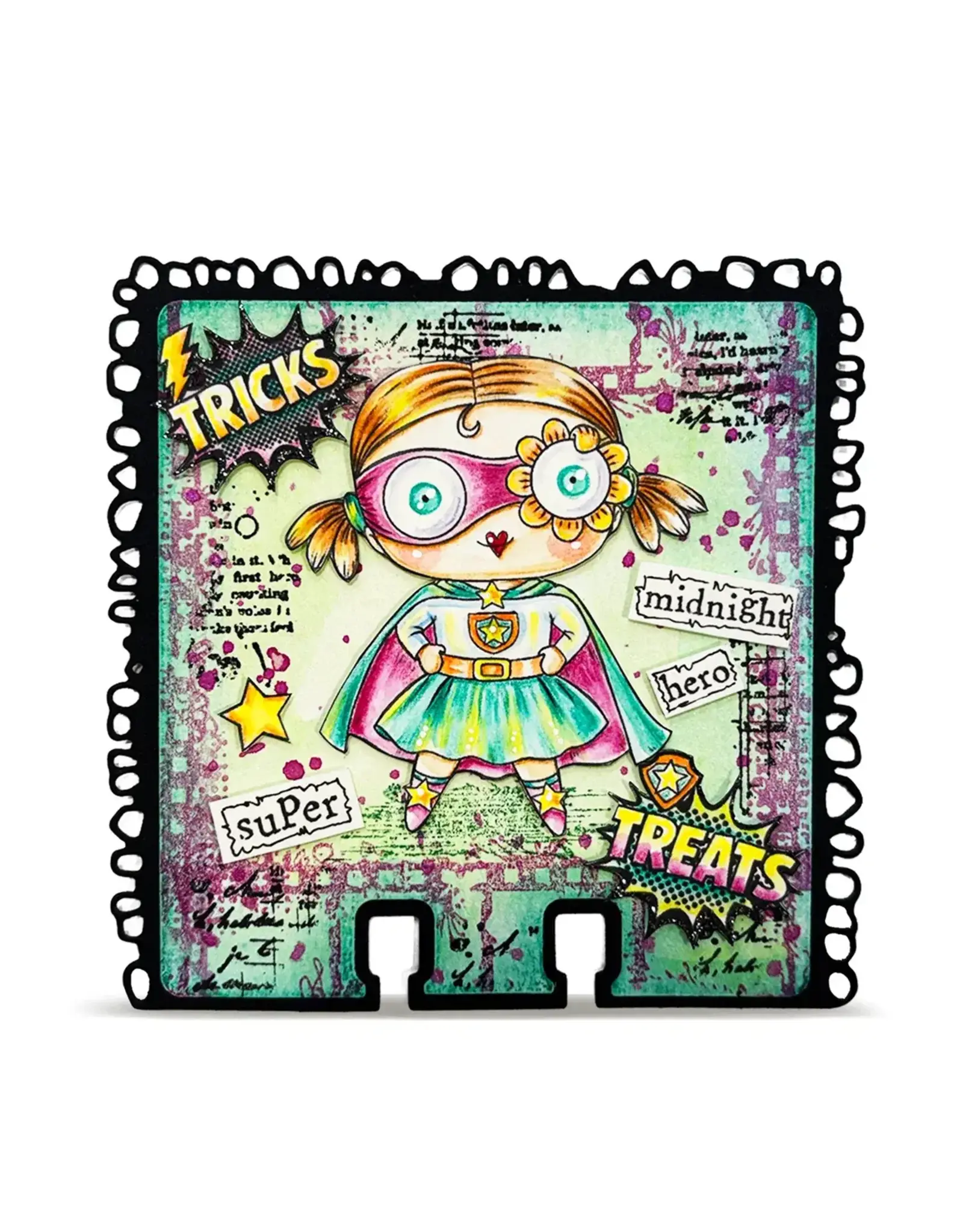 AALL & CREATE AALL & CREATE JANET KLEIN #1427 MIDNIGHT HERO A7 CLEAR STAMP SET