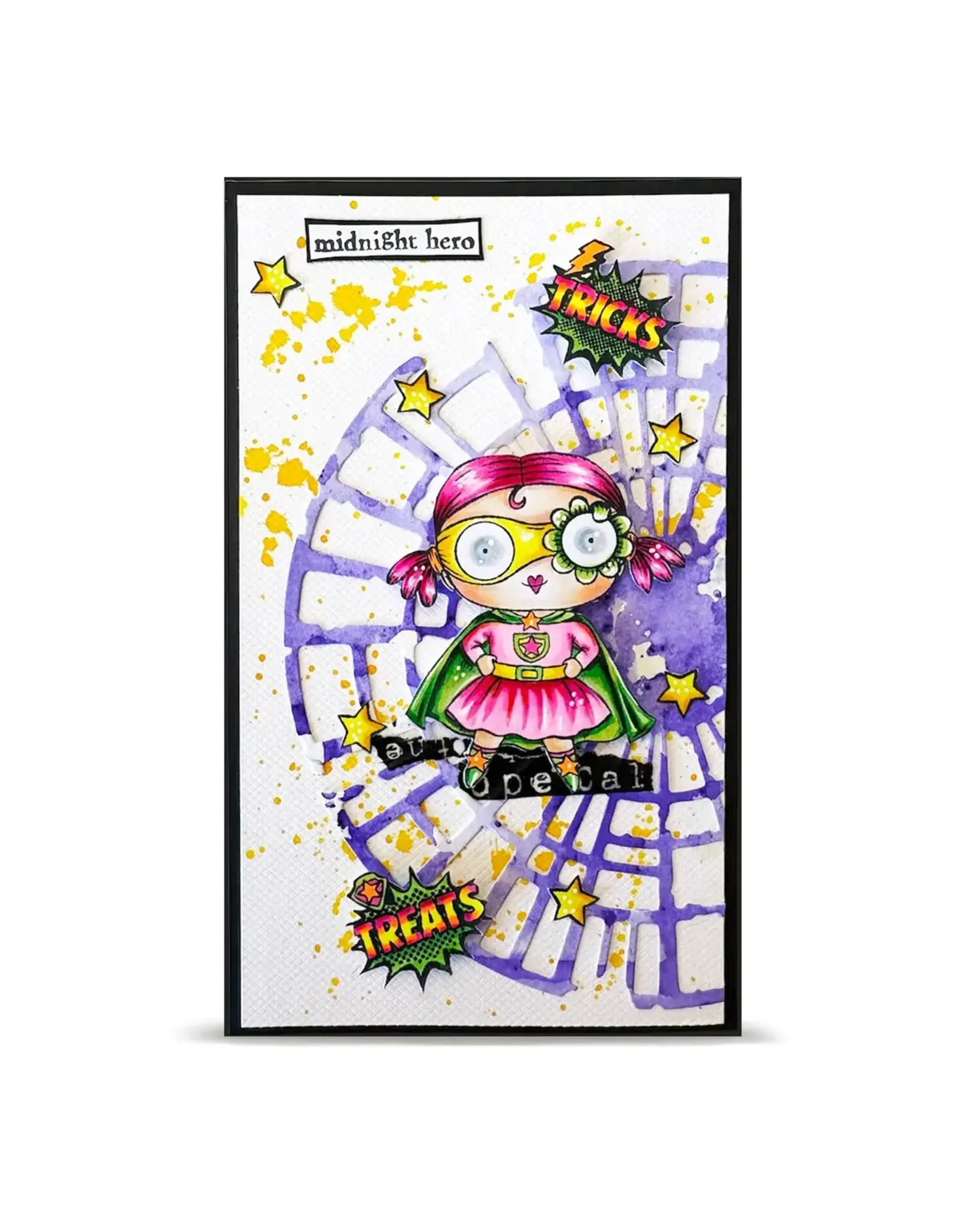 AALL & CREATE AALL & CREATE JANET KLEIN #1427 MIDNIGHT HERO A7 CLEAR STAMP SET