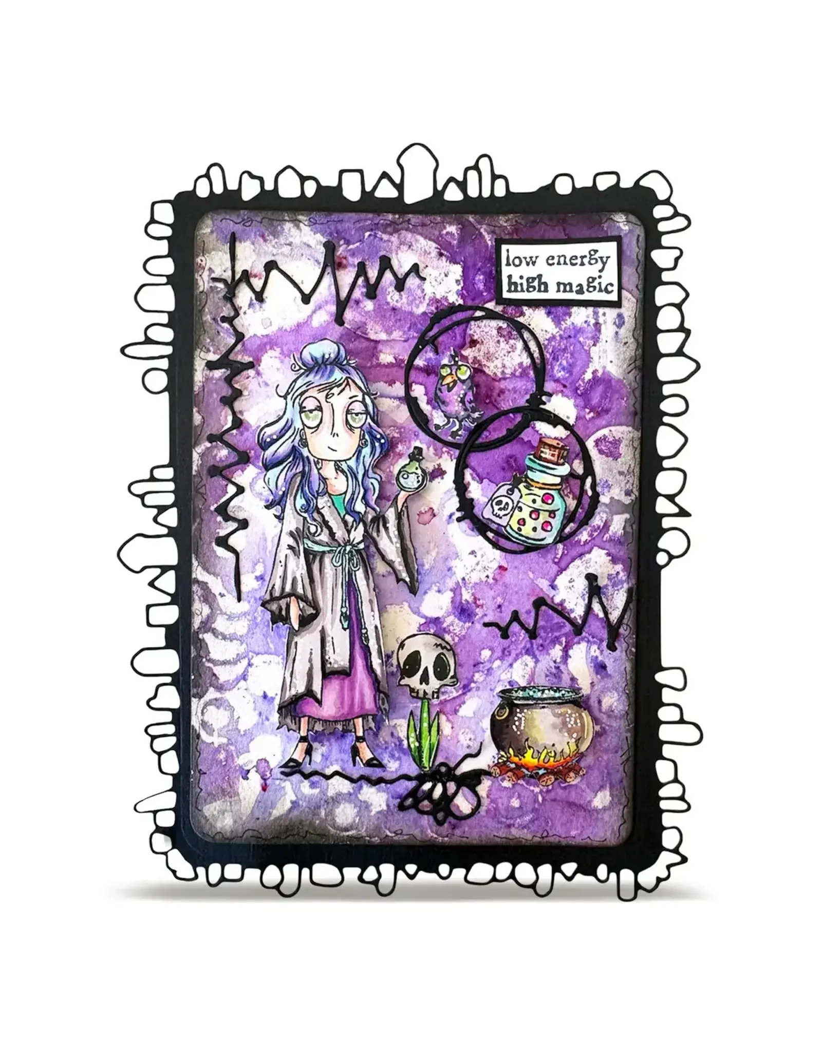 AALL & CREATE AALL & CREATE JANET KLEIN #1428 MYSTIC DEE A7 CLEAR STAMP SET