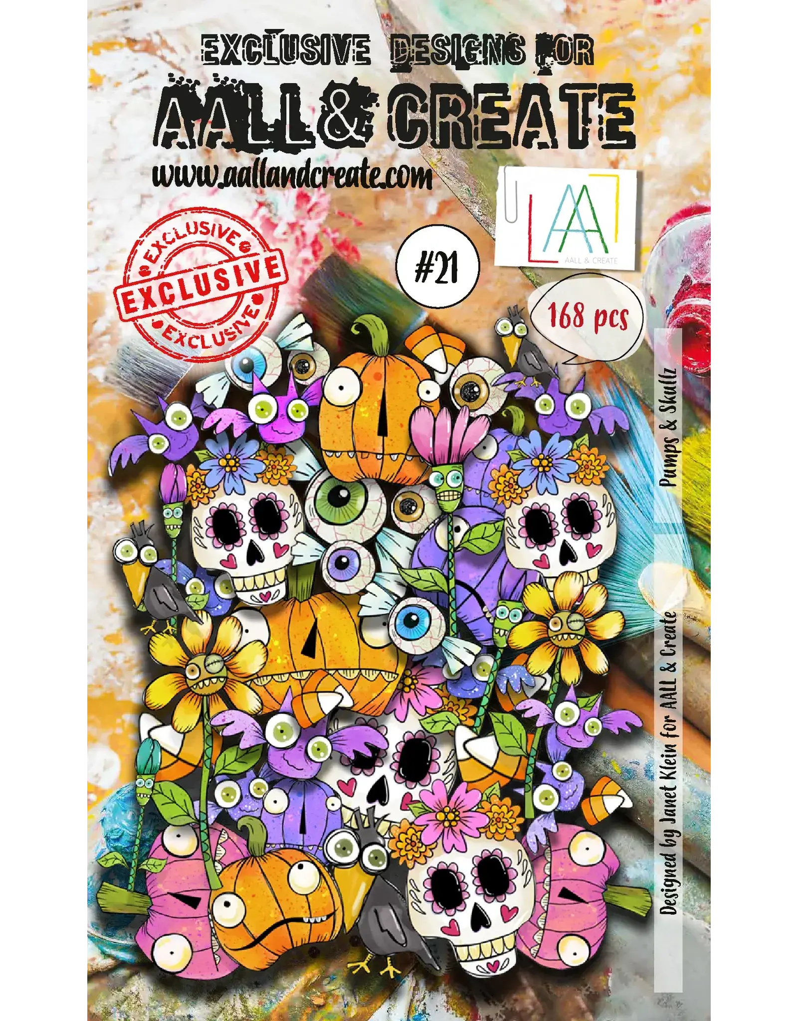 AALL & CREATE AALL & CREATE JANET KLEIN #21 PUMPS & SKULLZ EPHEMERA DIE CUTS 168/PK