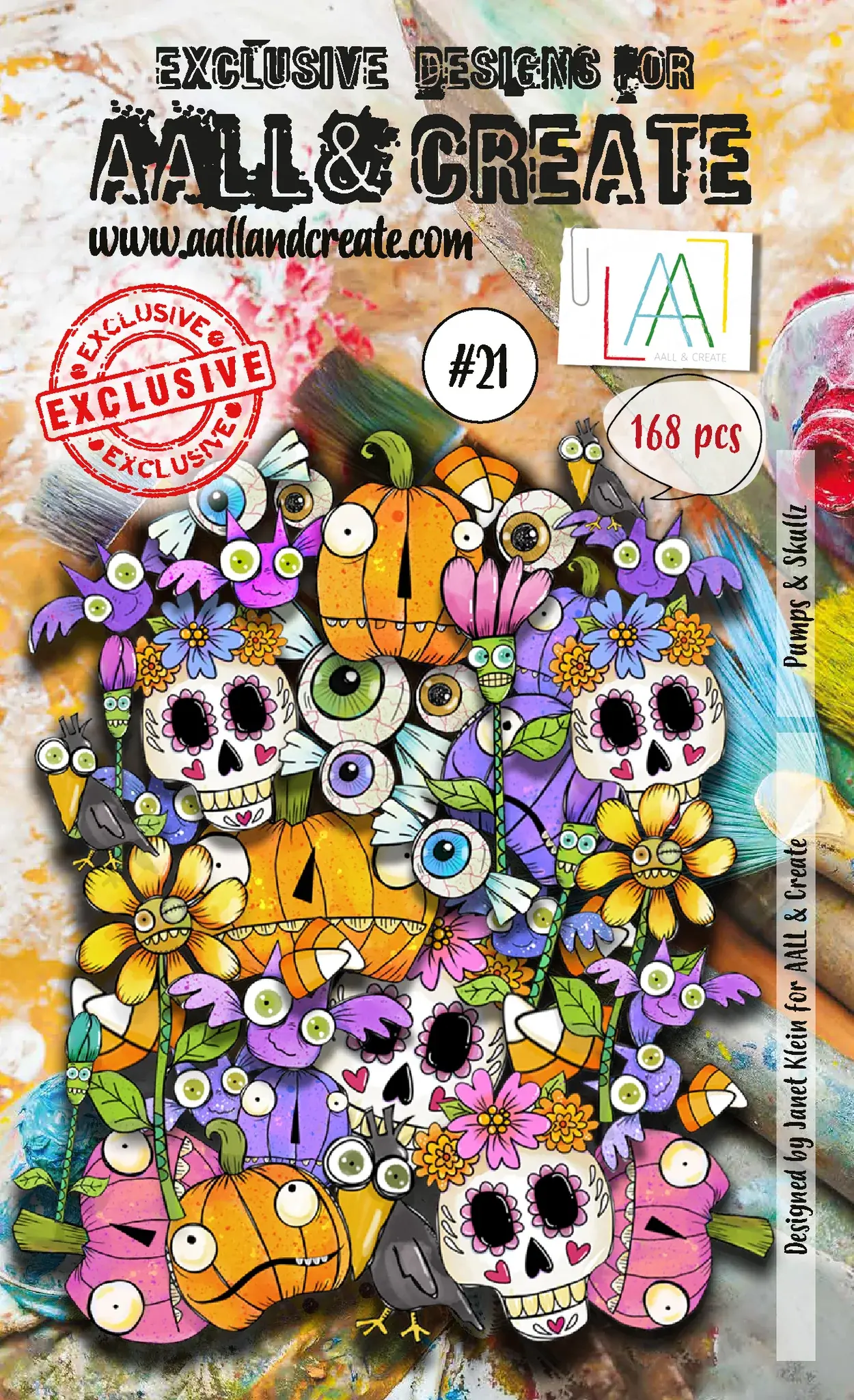 AALL & CREATE AALL & CREATE JANET KLEIN #21 PUMPS & SKULLZ EPHEMERA DIE CUTS 168/PK