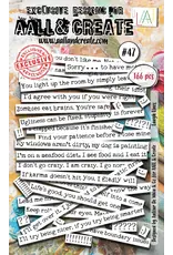 AALL & CREATE AALL & CREATE AUTOUR DE MWA & CO #47 LAUGH LINES EPHEMERA DIE CUTS 166/PK