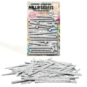 AALL & CREATE AALL & CREATE AUTOUR DE MWA #50 HILARIOUS HEADLINES EPHEMERA DIE CUTS 189/PK