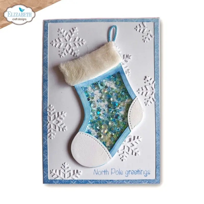 ELIZABETH CRAFT DESIGNS ELIZABETH CRAFT DESIGNS CUTE & WHIMSICAL SNUGGLE SEASON STOCKING DIE SET