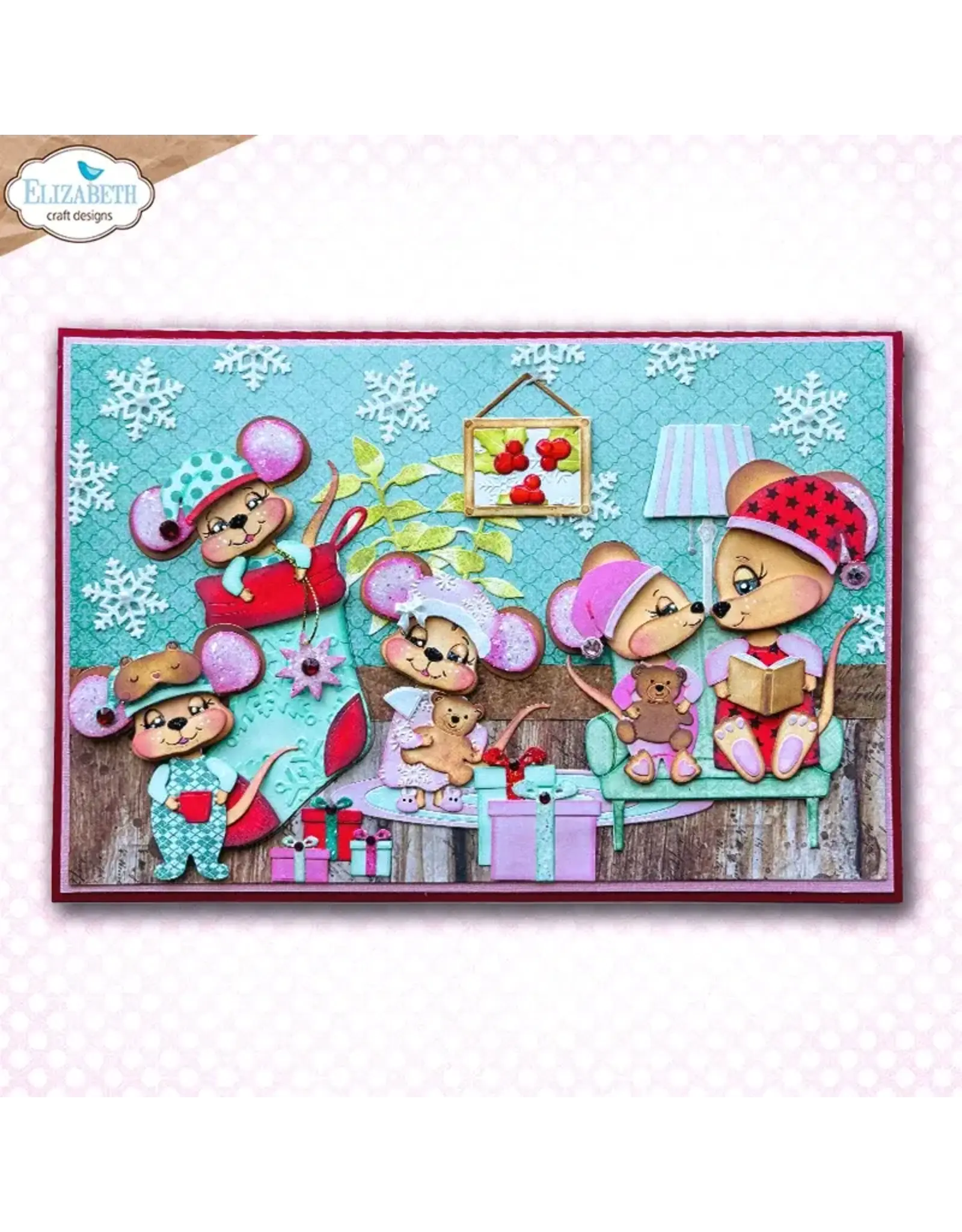 ELIZABETH CRAFT DESIGNS ELIZABETH CRAFT DESIGNS CUTE & WHIMSICAL SNUGGLE SEASON STOCKING DIE SET