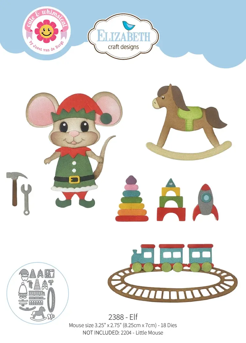 ELIZABETH CRAFT DESIGNS ELIZABETH CRAFT DESIGNS CUTE & WHIMSICAL SNUGGLE SEASON ELF DIE SET
