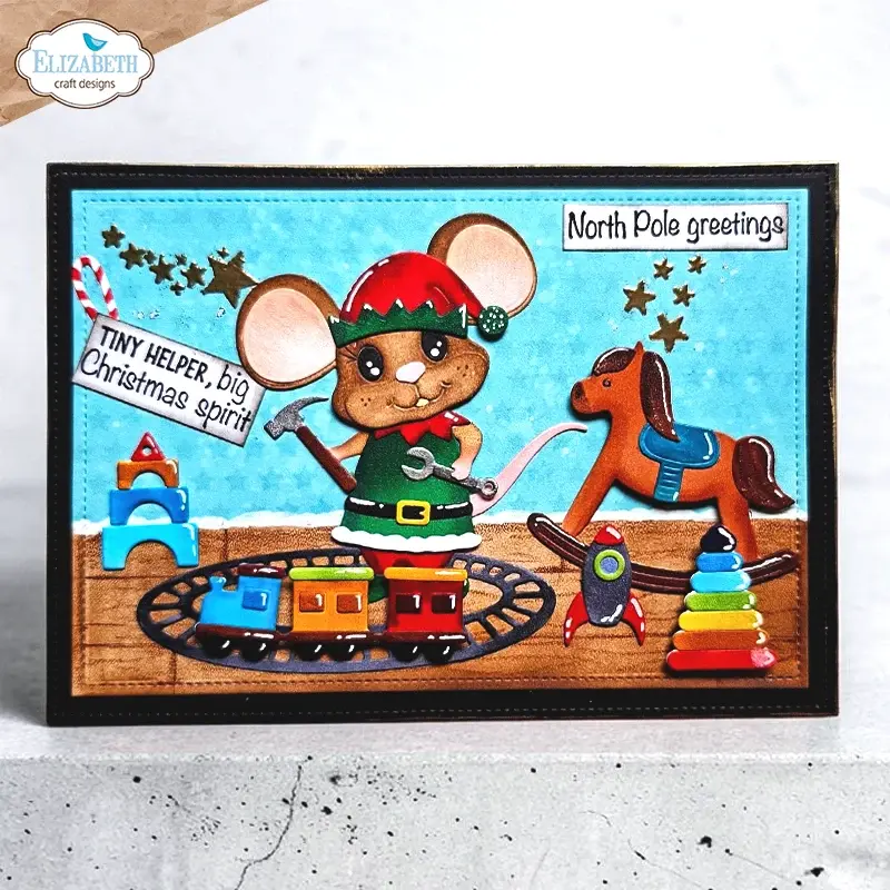 ELIZABETH CRAFT DESIGNS ELIZABETH CRAFT DESIGNS CUTE & WHIMSICAL SNUGGLE SEASON ELF DIE SET