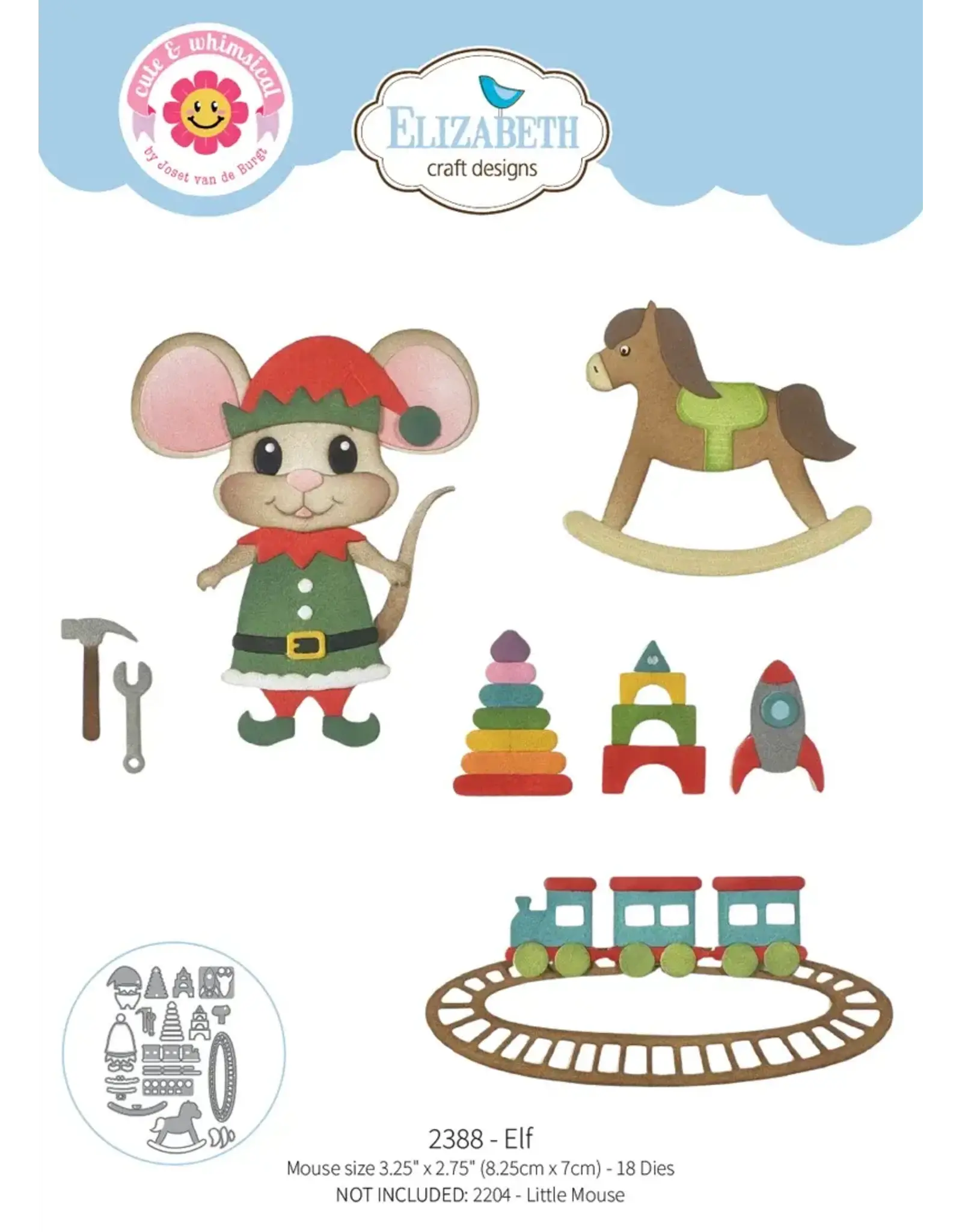 ELIZABETH CRAFT DESIGNS ELIZABETH CRAFT DESIGNS CUTE & WHIMSICAL SNUGGLE SEASON ELF DIE SET