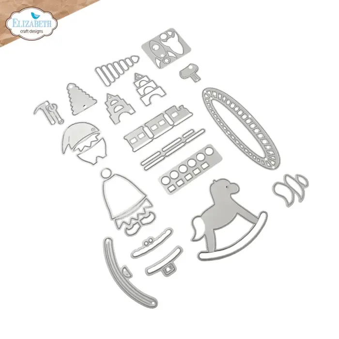 ELIZABETH CRAFT DESIGNS ELIZABETH CRAFT DESIGNS CUTE & WHIMSICAL SNUGGLE SEASON ELF DIE SET