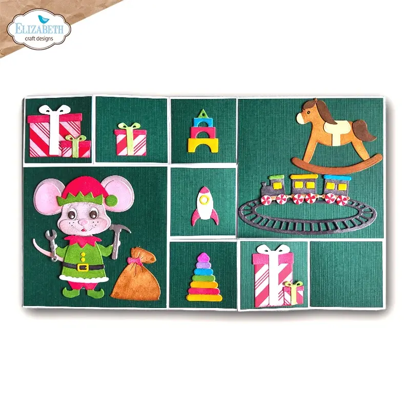 ELIZABETH CRAFT DESIGNS ELIZABETH CRAFT DESIGNS CUTE & WHIMSICAL SNUGGLE SEASON ELF DIE SET