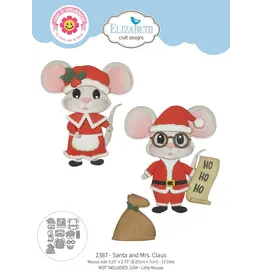 ELIZABETH CRAFT DESIGNS ELIZABETH CRAFT DESIGNS CUTE & WHIMSICAL SNUGGLE SEASON SANTA AND MRS. CLAUS DIE SET