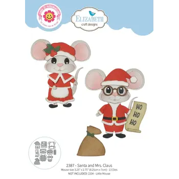 ELIZABETH CRAFT DESIGNS ELIZABETH CRAFT DESIGNS CUTE & WHIMSICAL SNUGGLE SEASON SANTA AND MRS. CLAUS DIE SET