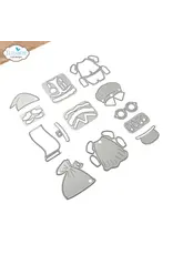 ELIZABETH CRAFT DESIGNS ELIZABETH CRAFT DESIGNS CUTE & WHIMSICAL SNUGGLE SEASON SANTA AND MRS. CLAUS DIE SET