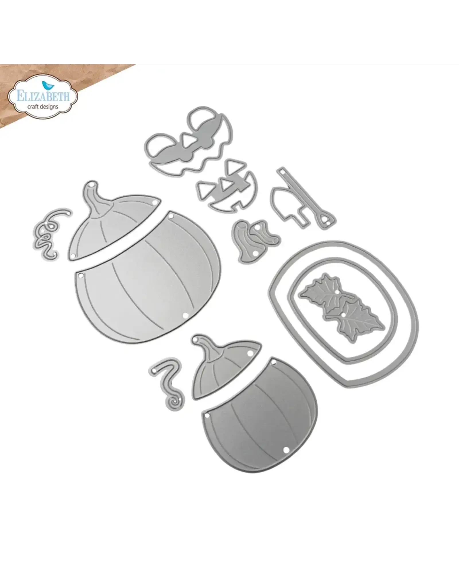 ELIZABETH CRAFT DESIGNS ELIZABETH CRAFT DESIGNS CUTE & WHIMSICAL SNUGGLE SEASON JACK-O'-LANTERN DIE SET