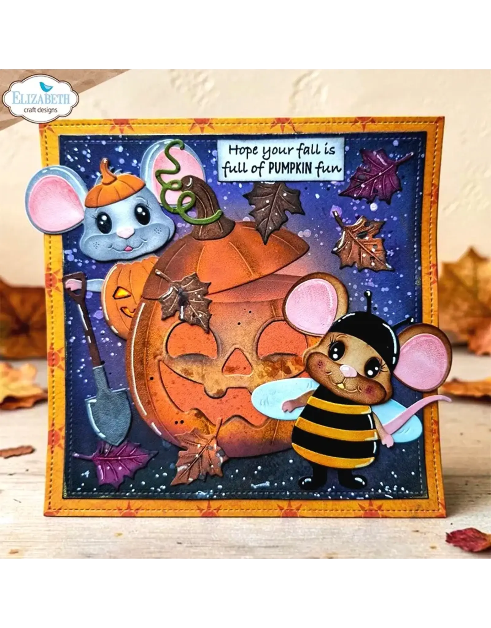 ELIZABETH CRAFT DESIGNS ELIZABETH CRAFT DESIGNS CUTE & WHIMSICAL SNUGGLE SEASON JACK-O'-LANTERN DIE SET