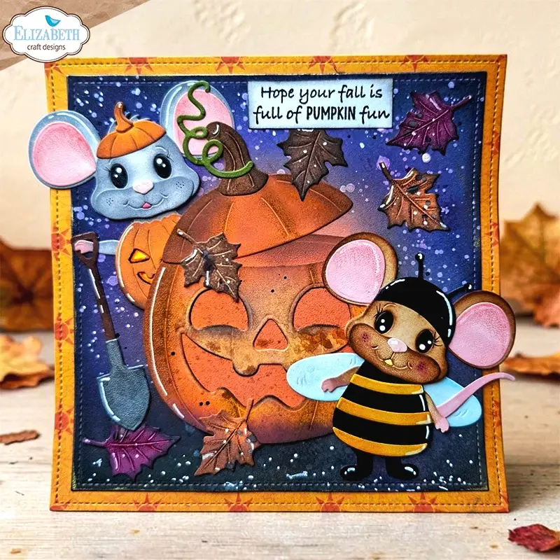 ELIZABETH CRAFT DESIGNS ELIZABETH CRAFT DESIGNS CUTE & WHIMSICAL SNUGGLE SEASON JACK-O'-LANTERN DIE SET