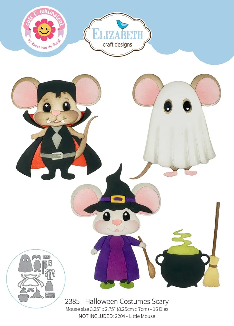 ELIZABETH CRAFT DESIGNS ELIZABETH CRAFT DESIGNS CUTE & WHIMSICAL SNUGGLE SEASON HALLOWEEN COSTUMES SCARY DIE SET
