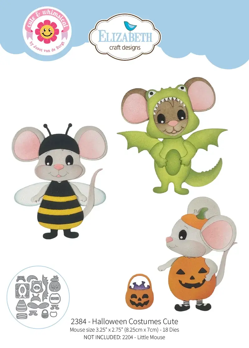 ELIZABETH CRAFT DESIGNS ELIZABETH CRAFT DESIGNS CUTE & WHIMSICAL SNUGGLE SEASON HALLOWEEN COSTUMES CUTE DIE SET