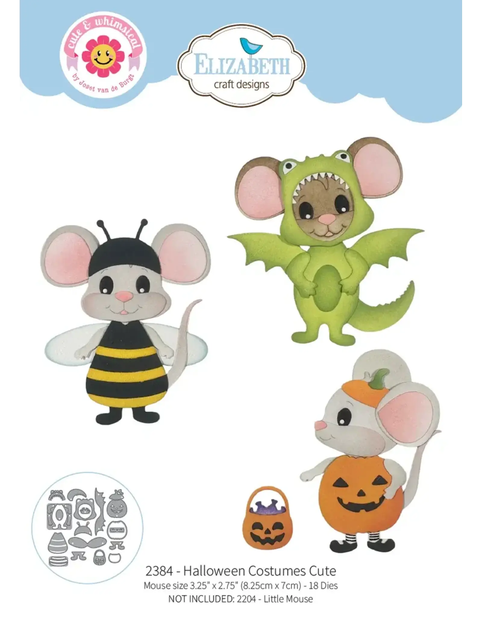 ELIZABETH CRAFT DESIGNS ELIZABETH CRAFT DESIGNS CUTE & WHIMSICAL SNUGGLE SEASON HALLOWEEN COSTUMES CUTE DIE SET