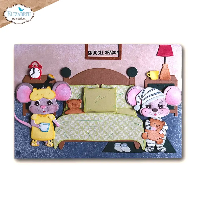 ELIZABETH CRAFT DESIGNS ELIZABETH CRAFT DESIGNS CUTE & WHIMSICAL SNUGGLE SEASON BEDTIME DIE SET