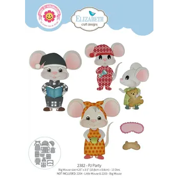 ELIZABETH CRAFT DESIGNS ELIZABETH CRAFT DESIGNS CUTE & WHIMSICAL SNUGGLE SEASON PJ PARTY DIE SET