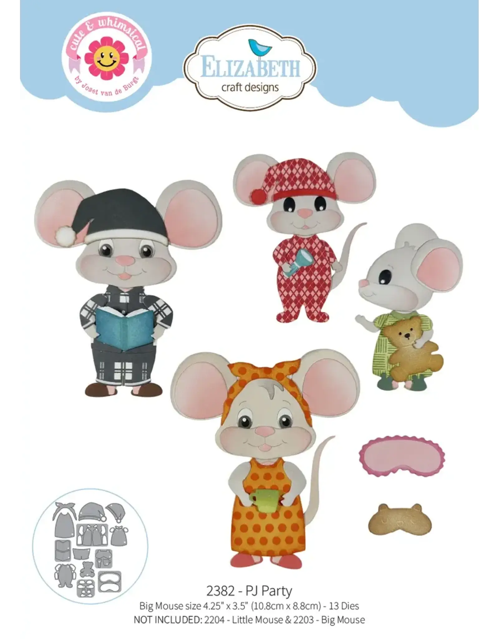 ELIZABETH CRAFT DESIGNS ELIZABETH CRAFT DESIGNS CUTE & WHIMSICAL SNUGGLE SEASON PJ PARTY DIE SET