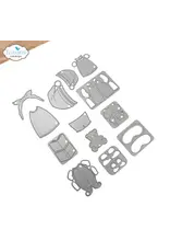 ELIZABETH CRAFT DESIGNS ELIZABETH CRAFT DESIGNS CUTE & WHIMSICAL SNUGGLE SEASON PJ PARTY DIE SET
