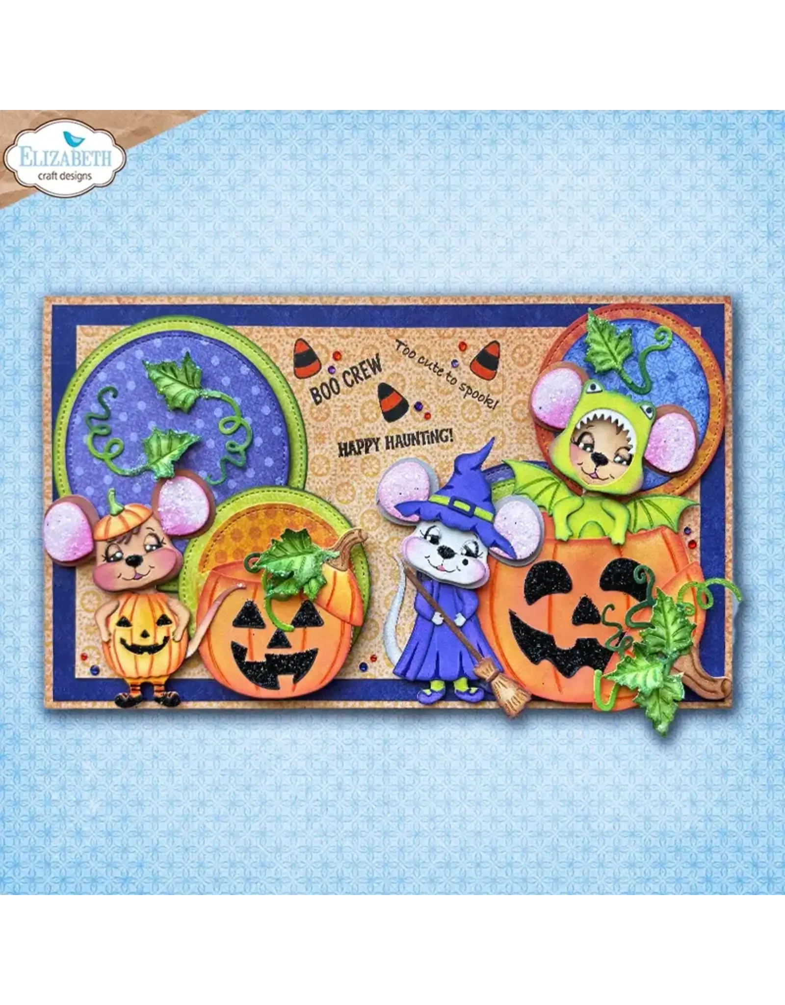 ELIZABETH CRAFT DESIGNS ELIZABETH CRAFT DESIGNS CUTE & WHIMSICAL SNUGGLE SEASON SPOOKY SENTIMENTS CLEAR STAMP SET