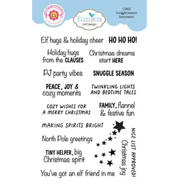 ELIZABETH CRAFT DESIGNS ELIZABETH CRAFT DESIGNS CUTE & WHIMSICAL SNUGGLE SEASON SENTIMENTS CLEAR STAMP SET