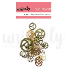 UNIQUELY CREATIVE UNIQUELY CREATIVE MIXED COGS METAL EMBELLISHMENTS