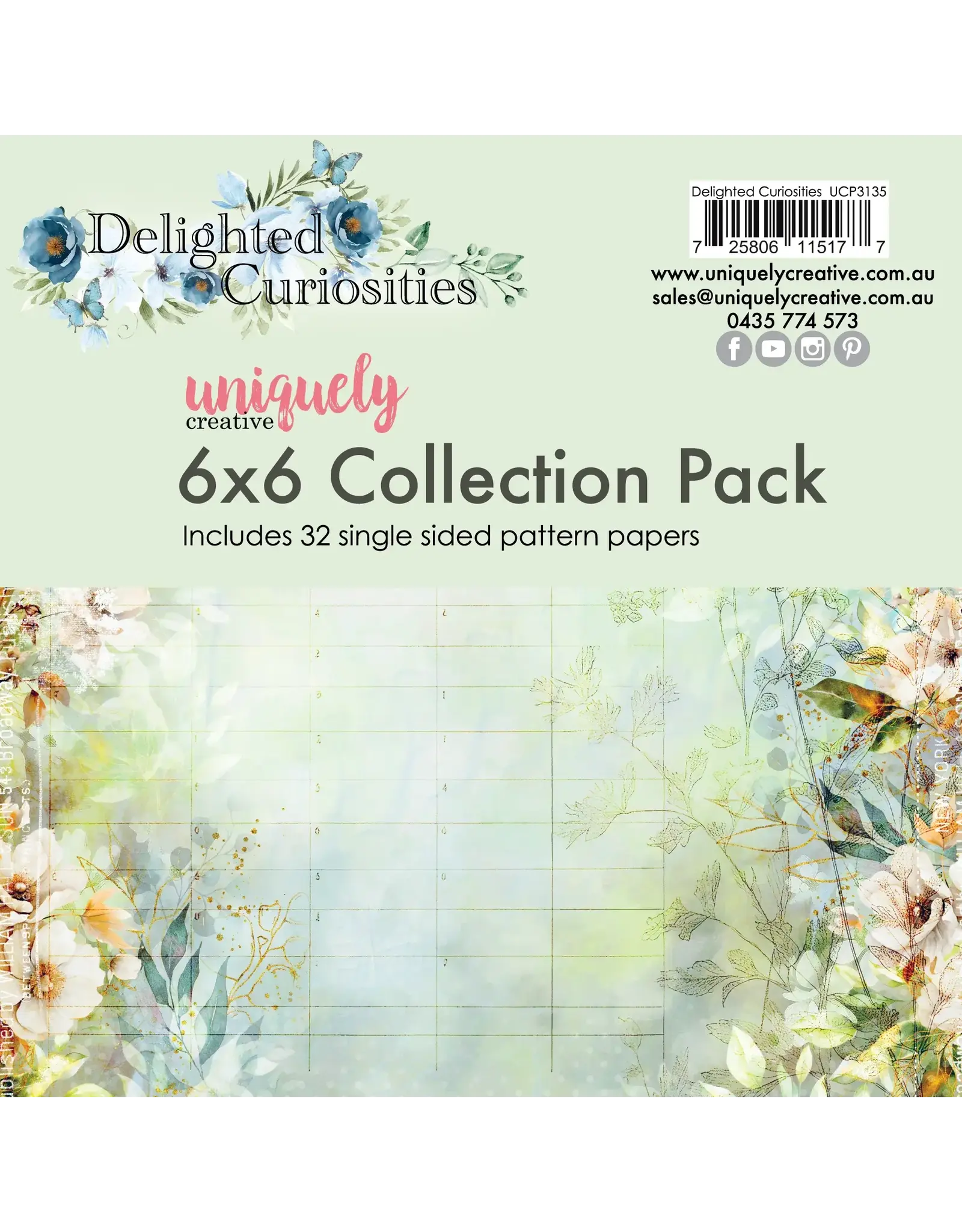 UNIQUELY CREATIVE UNIQUELY CREATIVE DELIGHTED CURIOSITIES 6x6 COLLECTION PACK