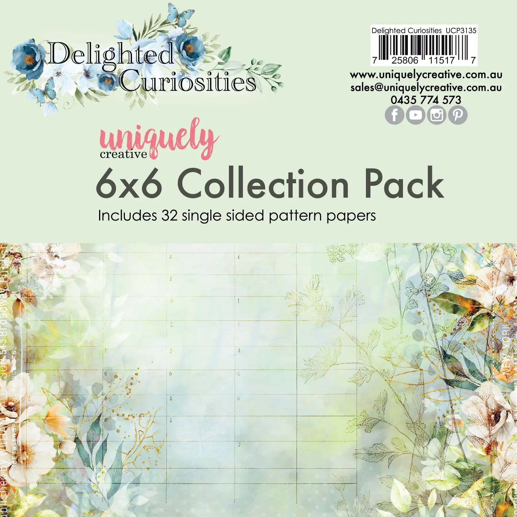 UNIQUELY CREATIVE UNIQUELY CREATIVE DELIGHTED CURIOSITIES 6x6 COLLECTION PACK