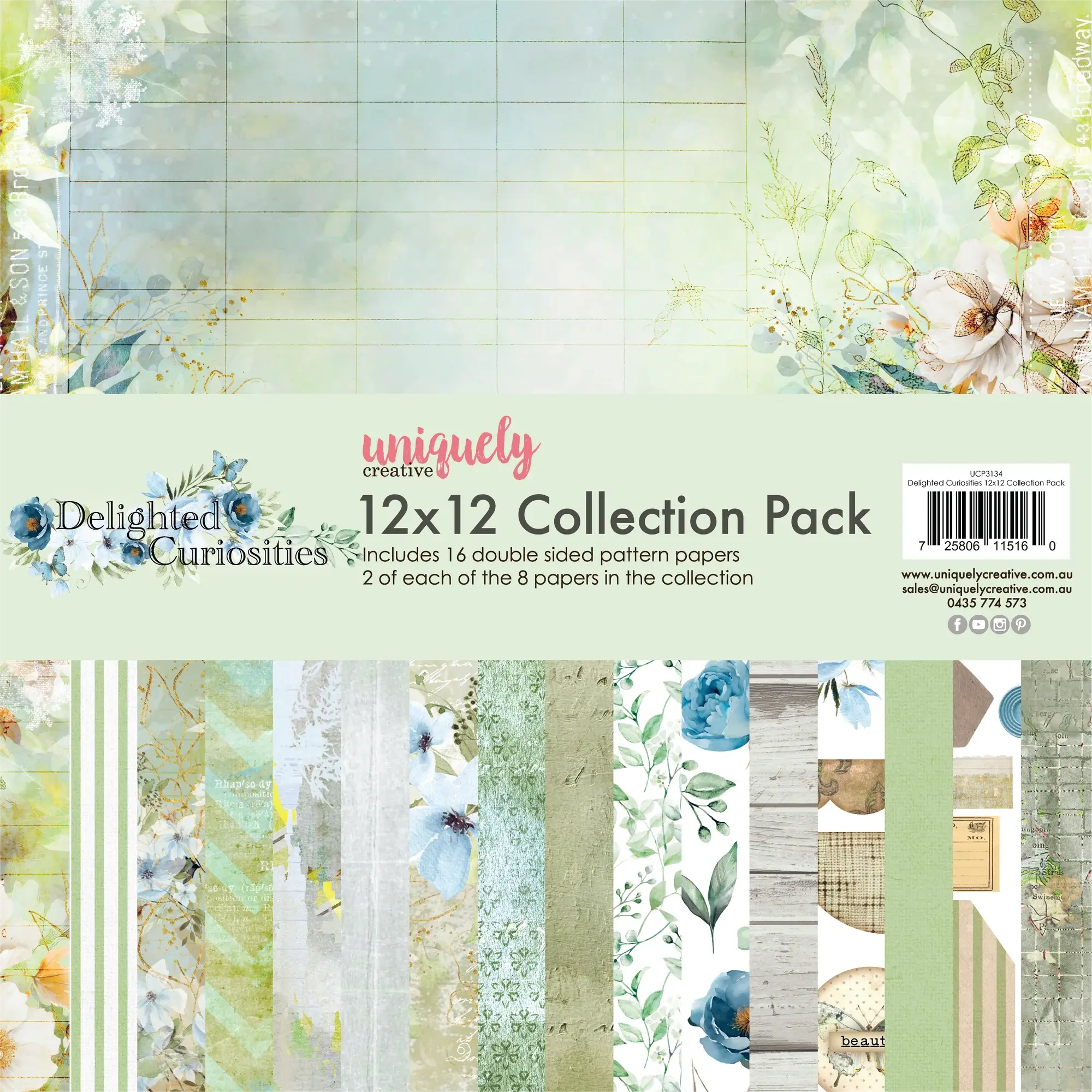 UNIQUELY CREATIVE UNIQUELY CREATIVE DELIGHTED CURIOSITIES 12x12 COLLECTION PACK