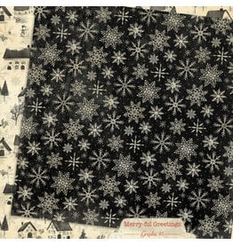 GRAPHIC 45 GRAPHIC 45 MERRY-FUL GREETINGS WINTER SNOWFLAKES 12x12 CARDSTOCK